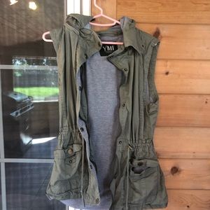 Navy green vest